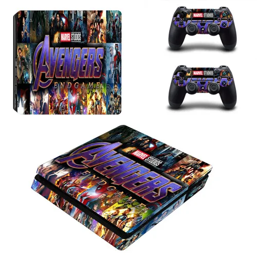 KYSP4S-0898 Мстители эндшпиль PS4 тонкий кожи виниловая наклейка, стикер для Playstation 4 консоли и 2 контроллеры PS4 тонкий кожи Стикеры - Цвет: KYSP4S-0898