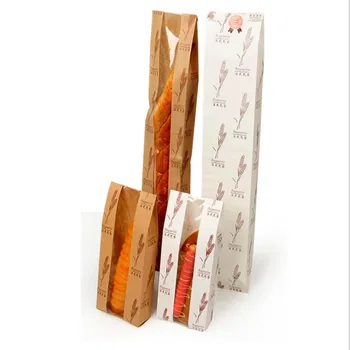 

50pcs/lot new Cow leather/white leather 13x10x4.5cm/61x10x4.5cm European French bread stick hot dog toast food window packaging