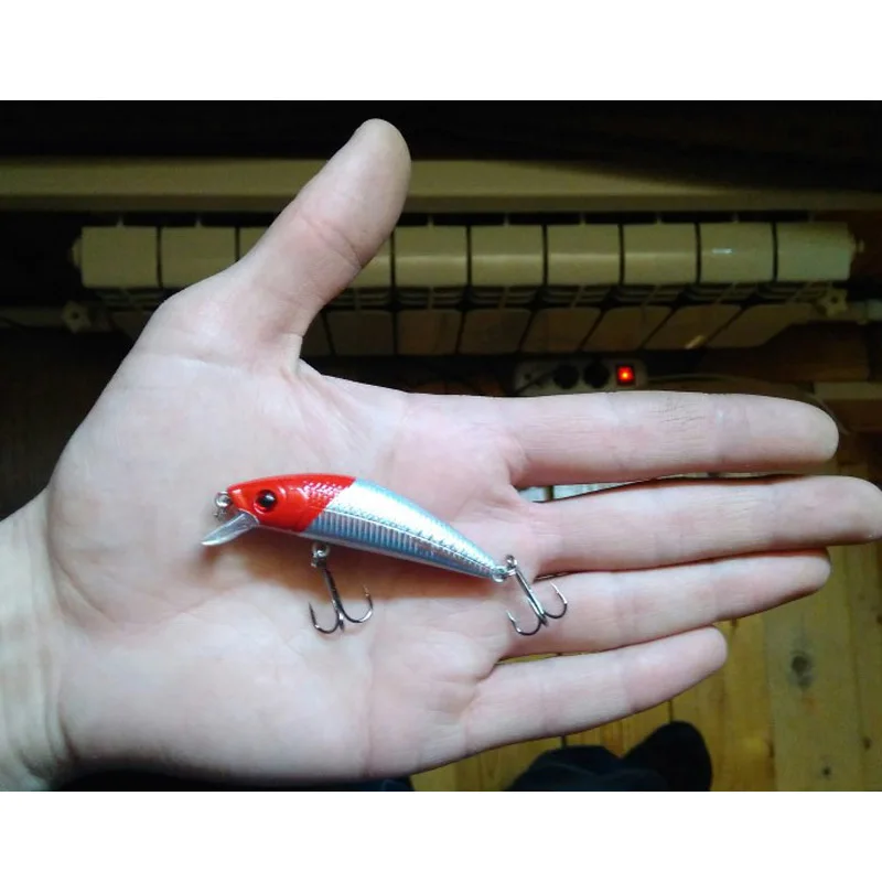 

FOVONON 1pcs Fishing Lure Minnow 7cm 8.5g Crankbait Hard Bait Tight Wobble Slow sinking Jerkbait Fishing Tackle