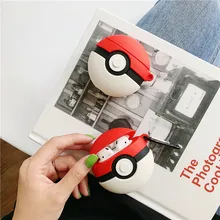 Air pods 2 мультяшный покебол Милый Забавный чехол для наушников Poke Ball для Apple беспроводная Bluetooth гарнитура Airpods силиконовый чехол Funda