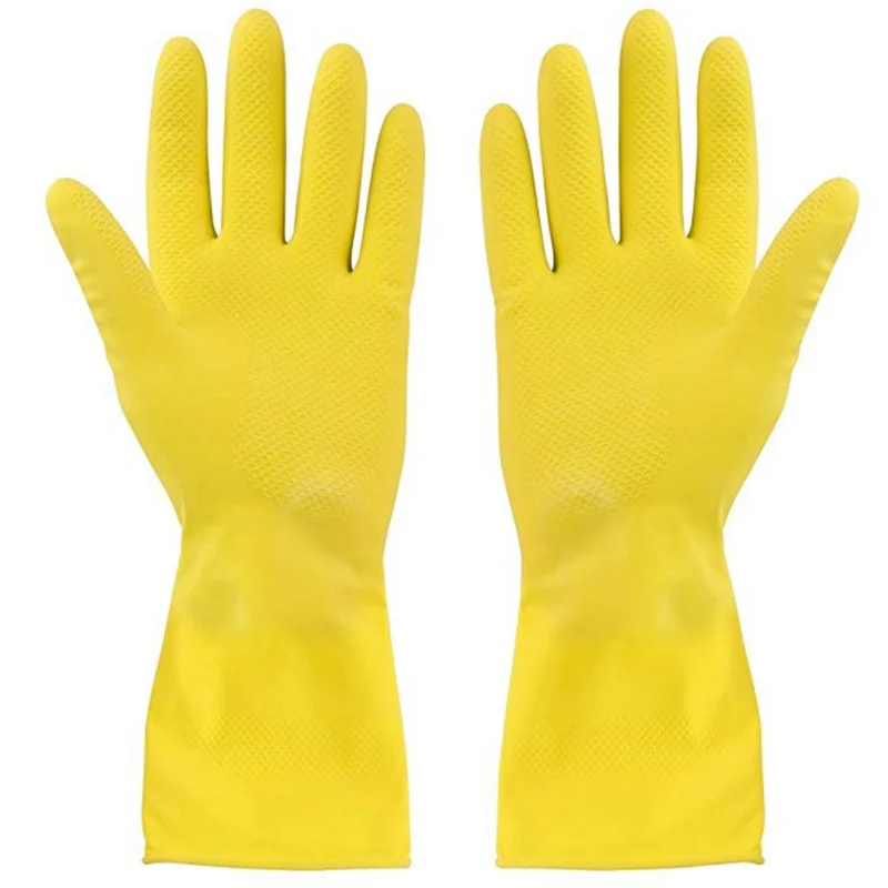 

Waterproof Household Glove Warm Dishwashing Glove Water Dust Stop Cleaning Rubber Glove