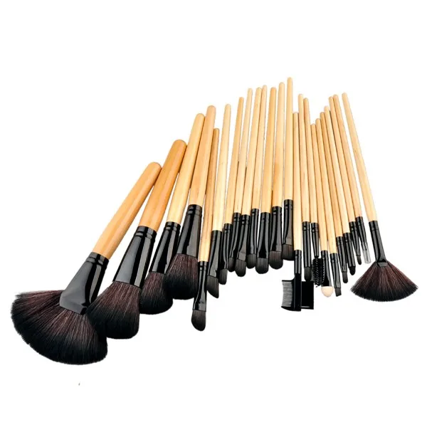 Кисти для макияжа Профессиональная мягкая косметики Make Up Brush Set черный основания кисти помада Красота Maquillaje 24 шт./компл