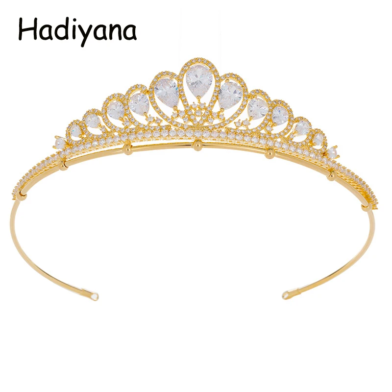

Hadiyana 2018 Fashion Trendy Women Lightweight Crowns Tiara For Party Zirconia Bridal Jewelry Hair Accessories Tiaras HG6084