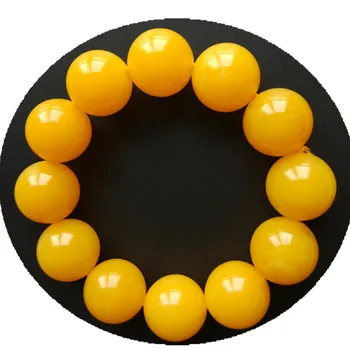 

ZHAO select size Chicken oil yellow Beeswax single circle Beads Bracelets send Male female friends gift
