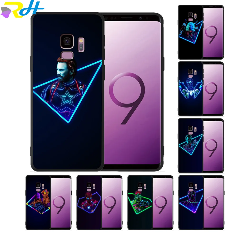 Мягкий Черный Силиконовый ТПУ чехол для Samsung Galaxy S9 S10 Plus Etui Мстители: Endgame S6 S7 Edge Lite