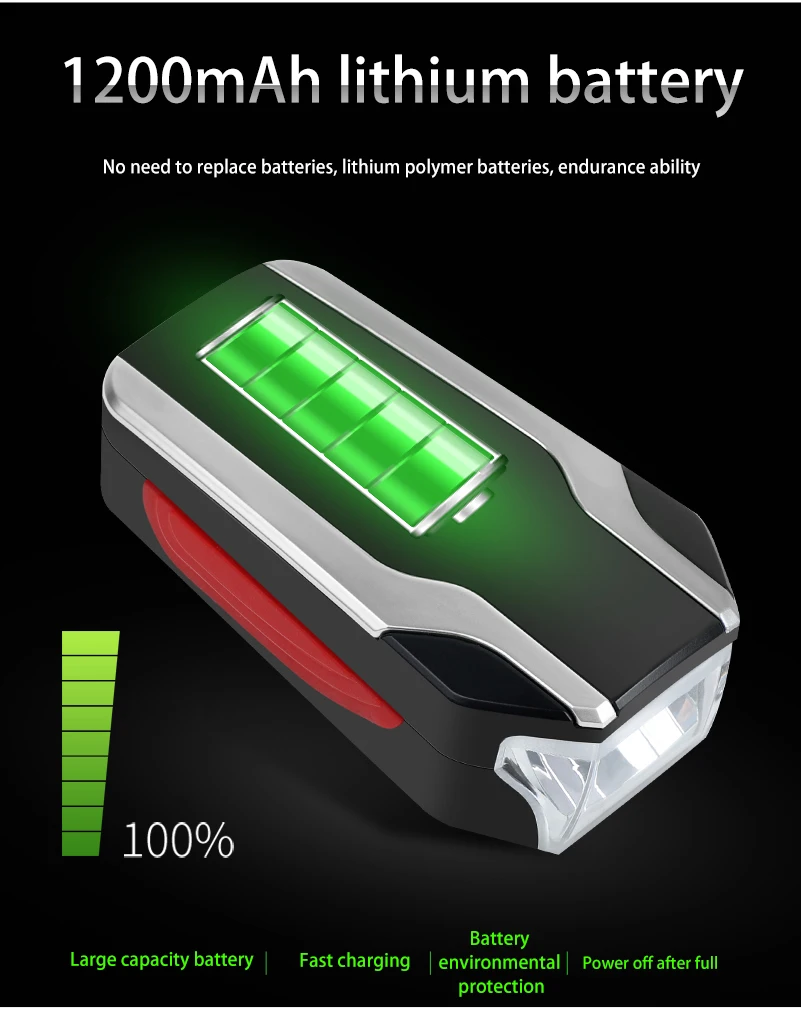 Cheap WEST BIKING Bike Light 350 lumens USB Charging Waterproof Alarm Horn Headlight 120db Cycling Bicycle Handlebar Lamp 1200mAh 10