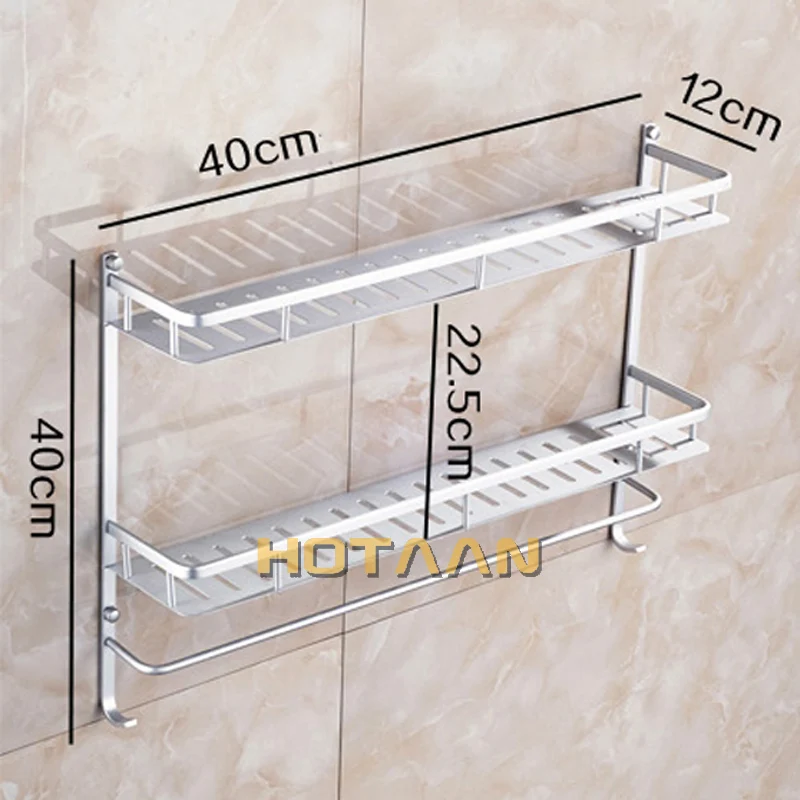 Аксессуары для ванны, много- функциональная алюминиевая полка для полотенец