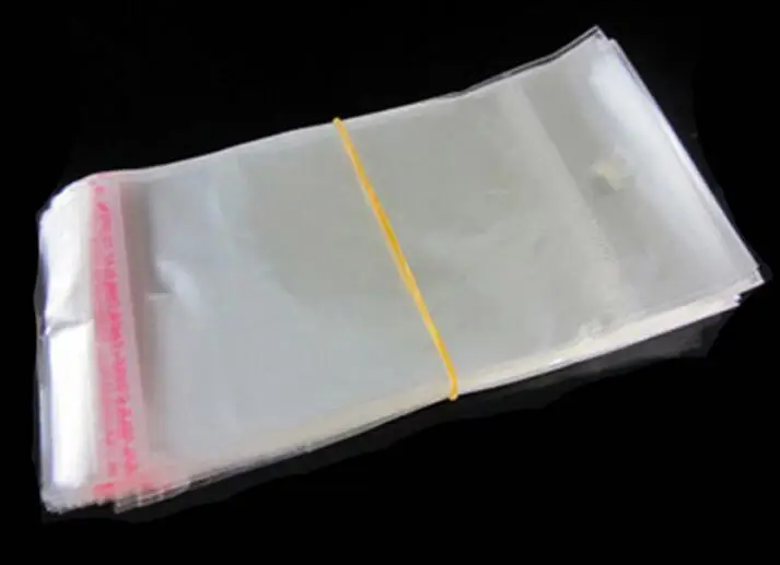 200 шт./10cmx15cmTransparent самоклеющиеся Печать Пластик Сумки OPP поли Самоуплотняющаяся ясно целлофановые пакеты для упаковки подарков сумка