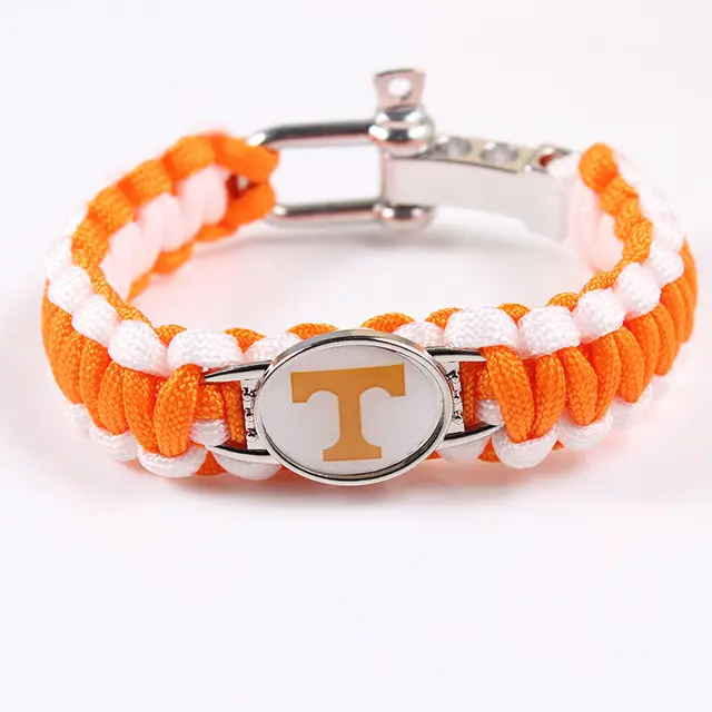 Adjule Paracord Bracelet Tennessee Volunteers College Adjule Paracord Bracelet Tennessee Volunteers College Charm Outdoor Camping Survival Dropshipping