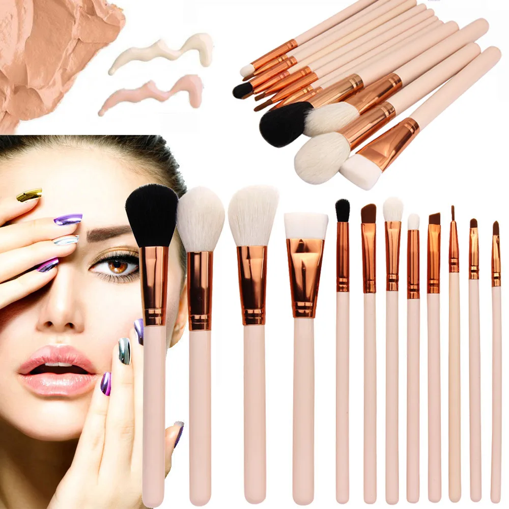 

12PCS Cosmetic Makeup Brush  Makeup Brush Eyeshadow Brush professional makeup brushes set High Quality pennelli trucco
