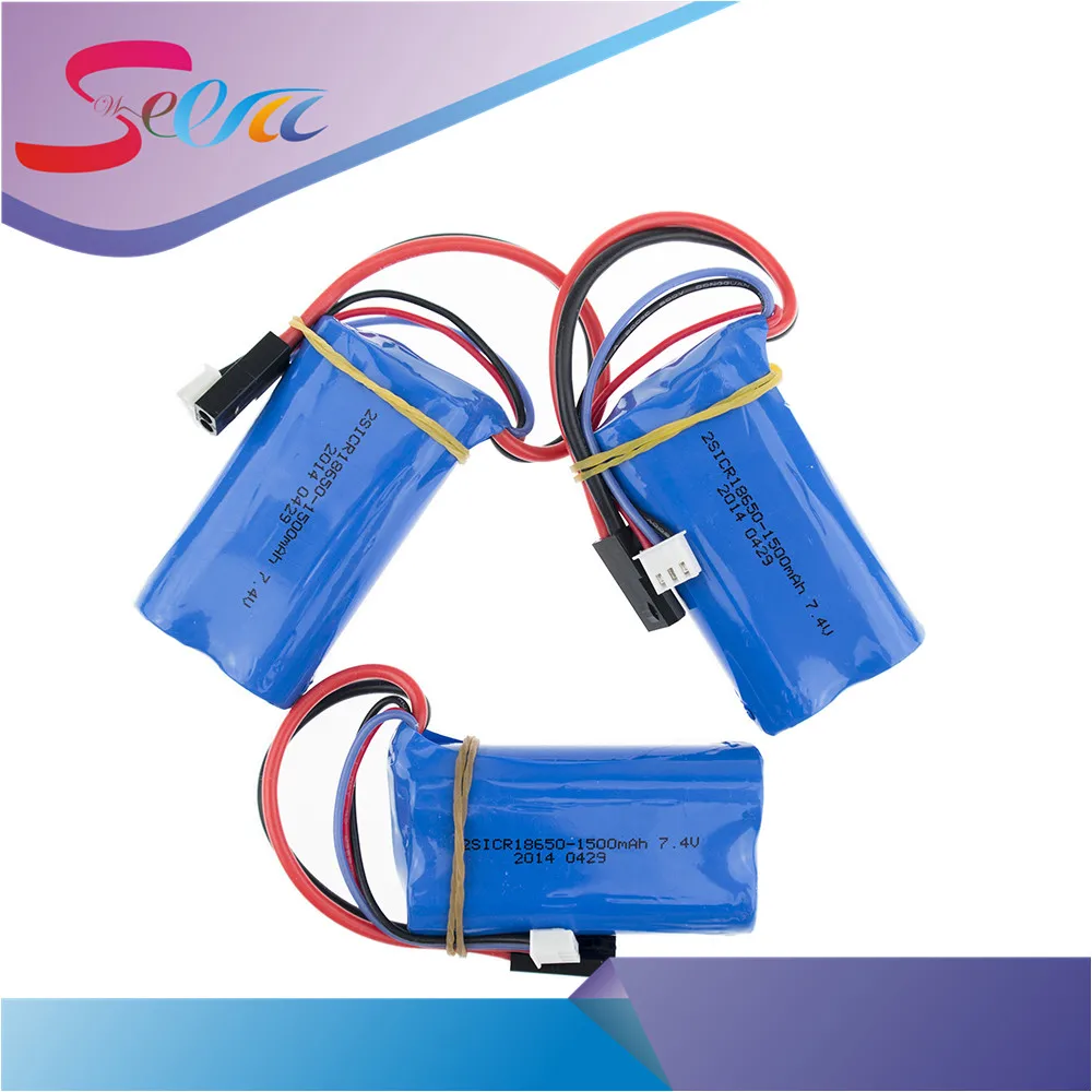 

18650 7.4V 1500mah 3s Battery Li-ion batteries 2 or 3pcs For MJX T40RC Quadcopter drone part wholesale