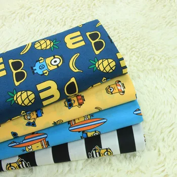 

half meter high density 100% cotton poplin fabric cartoon little person fruit print, soft close to skin garment children cloth