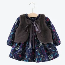 Детское летнее платье с цветочным узором для девочек, хлопковое платье принцессы для маленьких девочек, Vestidos, рождественское платье на день рождения