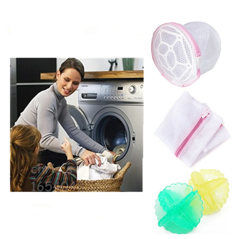 

3pcs lot polyster foldable bra wash bags laundry bag, home washing machine usage protecting container for washing bra