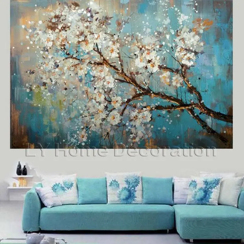 Handpainted современная абстрактная цветок холст художественное оформление масляной