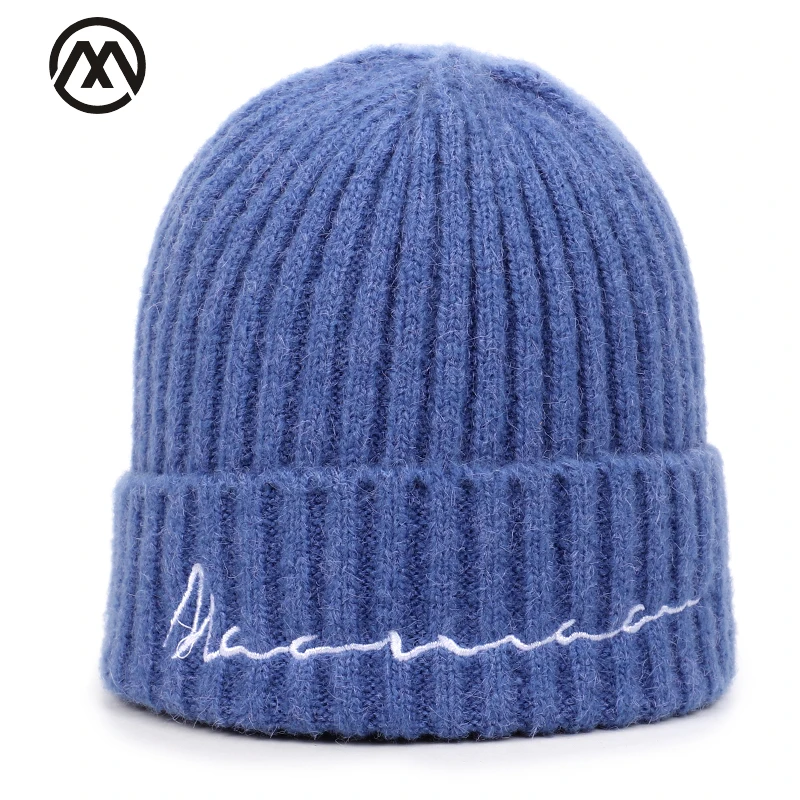 

Cute children's winter knit hat boy girl embroidery cotton cap cartoon design baby hat warm soft cotton fun hat Innocent cap