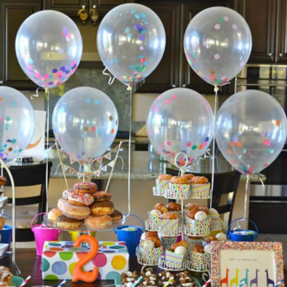 

1pcs 12inch Multicolor Round Paper Confetti Balloon Brithday Party Wedding Confetti Balloon Party Decoration Paper Scraps