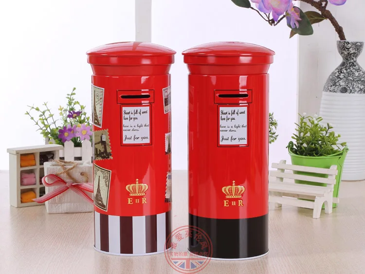 Back To School Gift Extra Large Tinplate Children's Piggy Bank British Postbox Home Decoration | Дом и сад