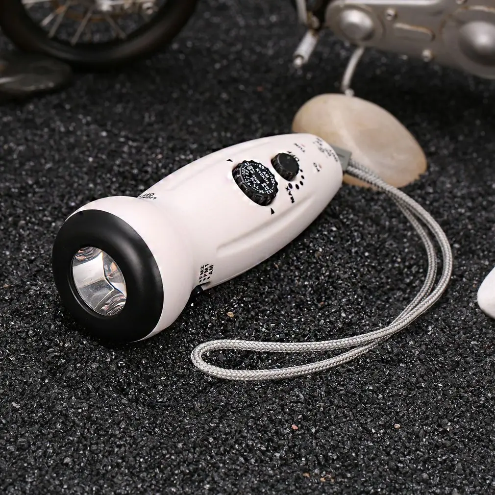 

ICOCO Multi-functional Dynamo Radio Torch Light AM/FM Radio Hand Crank Emergency Flashlight with Portable Rope RD380 Drop Ship
