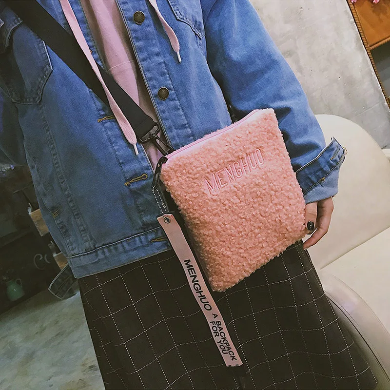 Menghuo Felt Women Bag HOT SALE 2017 Wool Women Messenger Bags Fashion Lady Crossbody Ribbon Women Shoulder Bags Drop Shipping (21)