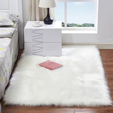 Мягкий искусственный коврик из овчины, покрытие для стула, искусственная шерсть, теплый ковер с длинным ворсом, меховые пушистые коврики, домашний декор 60*120 см