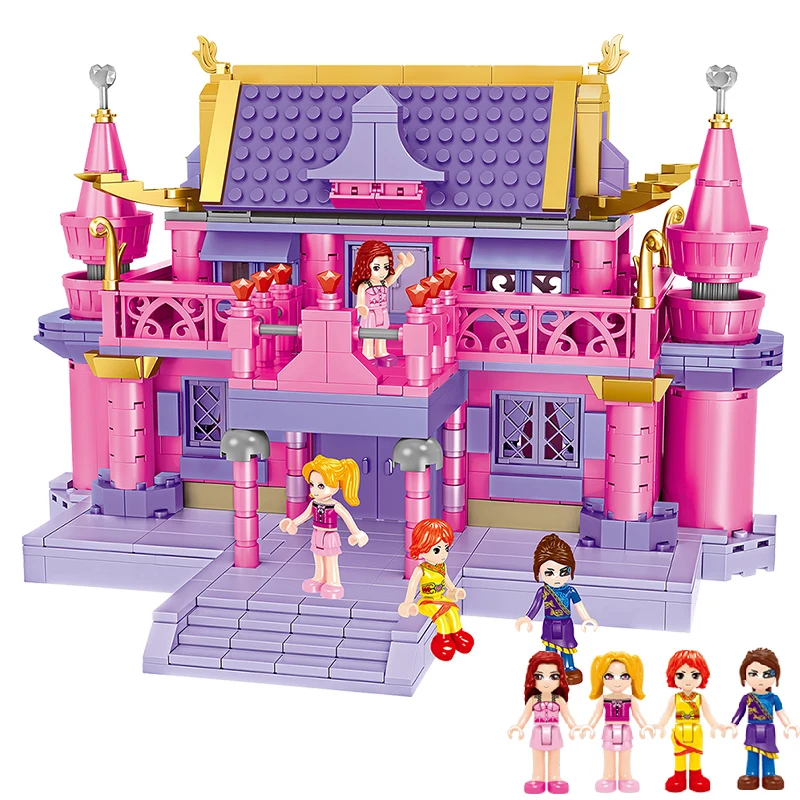 

632 pieces Girl series villa kid dream series construction Designers Doll store Building block toys For Children
