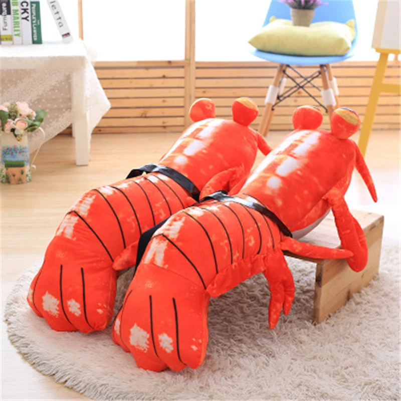 ぬいぐるみ ぬいぐるみ動物カマキリエビかわいいロブスター人形ヒモエビ私たちウォークぬいぐるみおかしいロブスター枕人気のおもちゃ Aliexpress