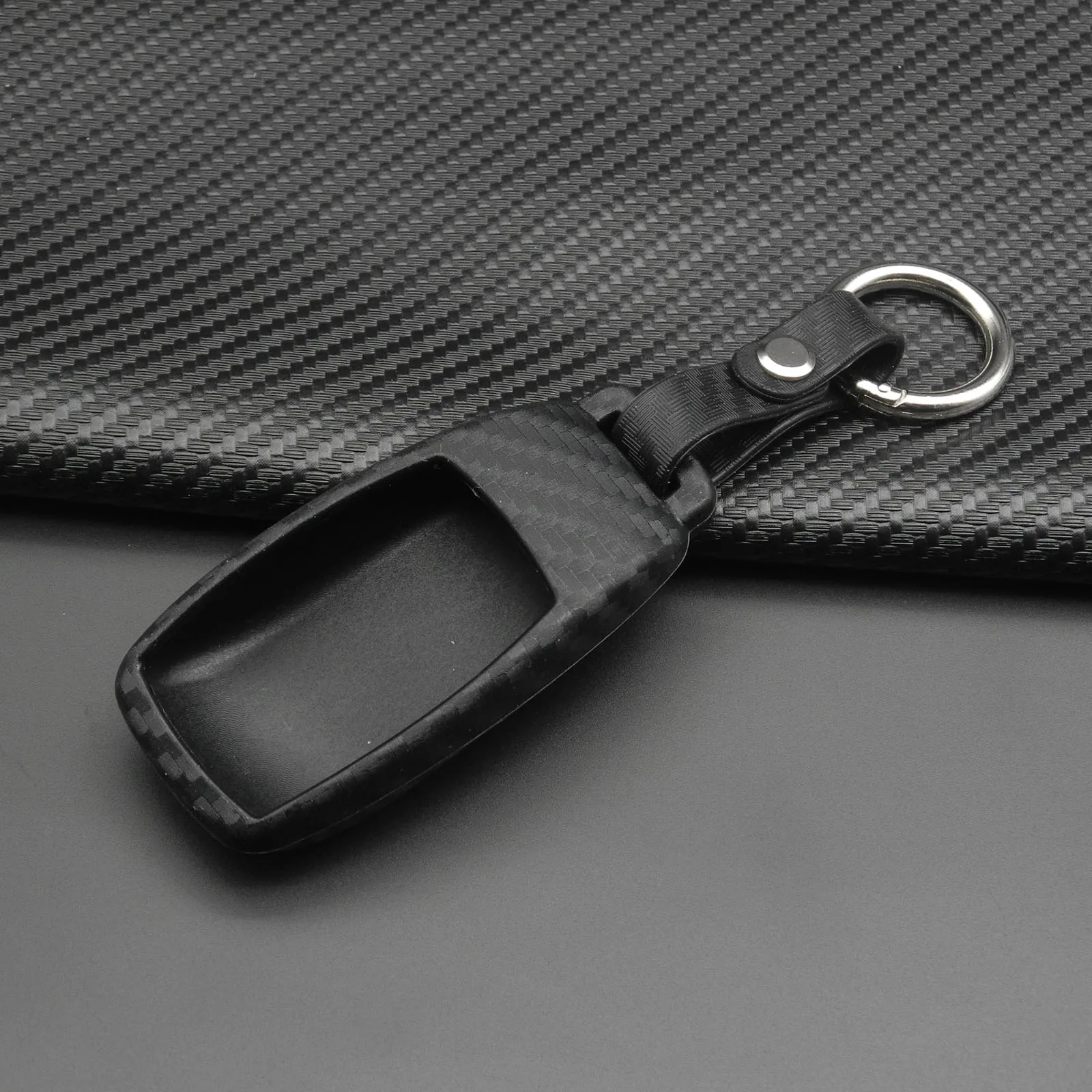 

jingyuqin For Mercedes Benz 2017 E Class W213 2018 S Class Key Case Bag Protect Car styling Carbon Silicone Car Key Cover Soft