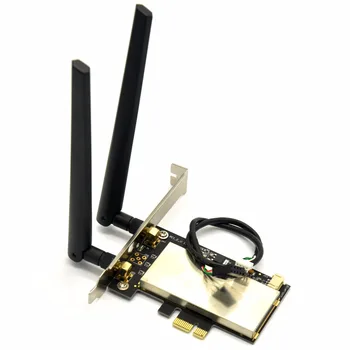 

Half Size Mini PCi-E to PCi-E Wireless WiFi Converter Adapter 1X/4X/8X/16X PCIe Desktop PC PCi Express Adapter + Bluetooth Cable