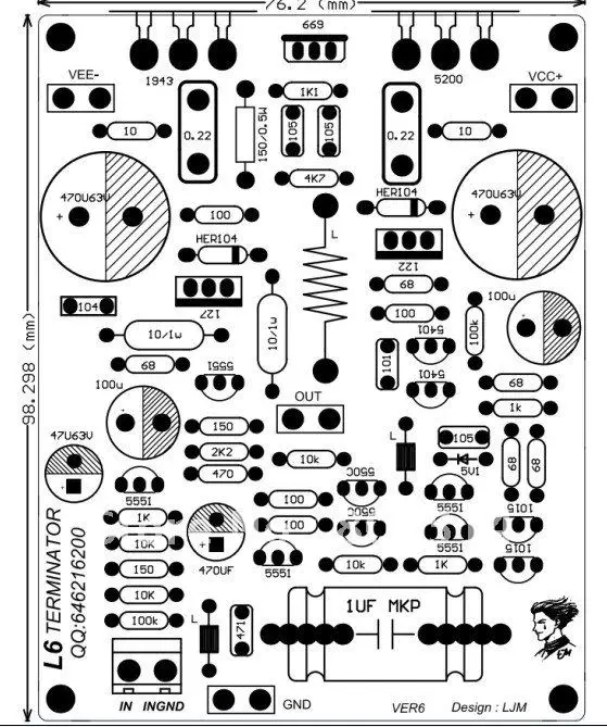 LJM-L6 усилитель Мощности комплект-DIY kit AMP