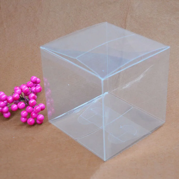 

10pcs/lot Large 20*20*20cm Square Transparent PVC Box Party Candy Plastic Storage Display Box Clear Plastic Gift Packaging Boxes
