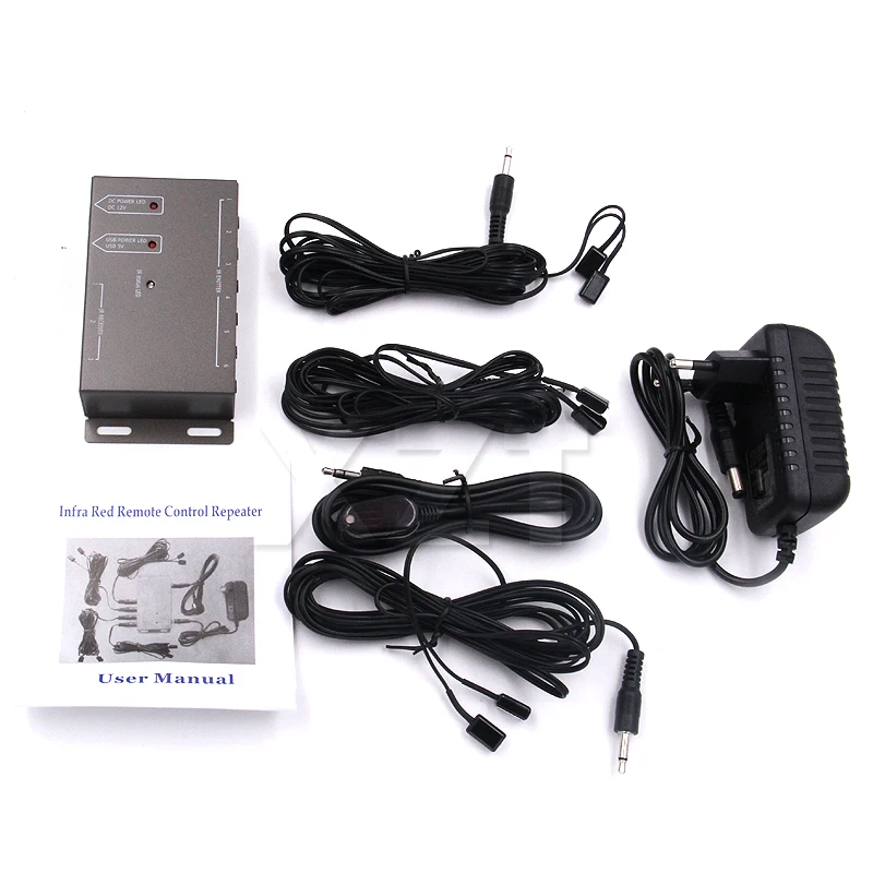 

PZ 1PCS IR Infrared Remote Repeater Control Extender Repeater Kit Plug Emitter Receiver System Kit EU /US Plug