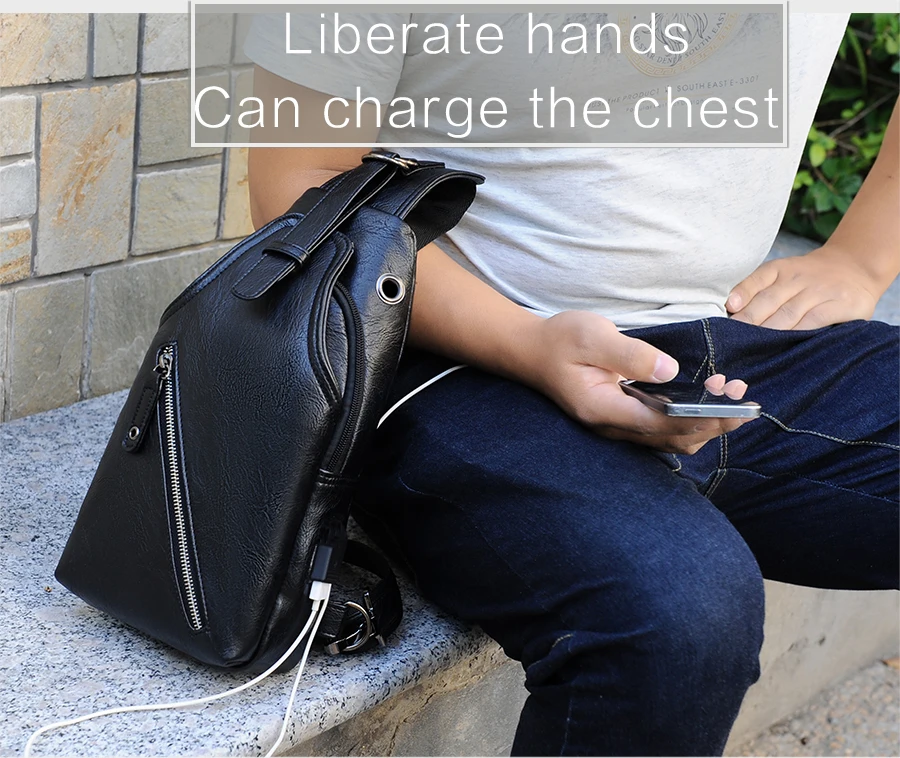 Usb rechargeable chest bag (1)
