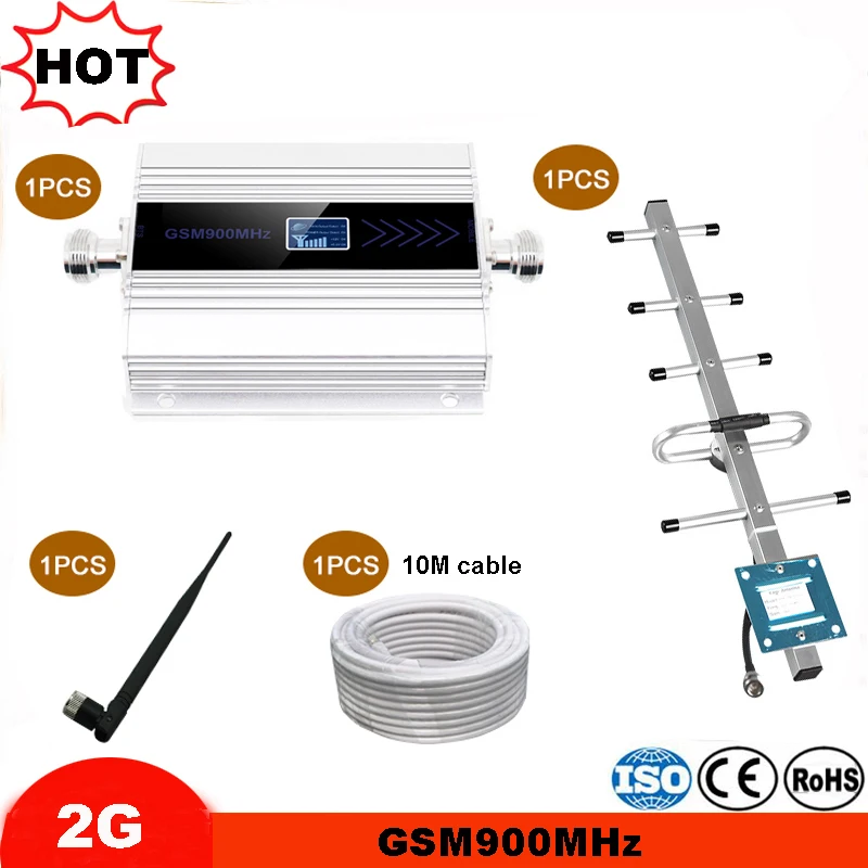 Mini GSM Repeater LCD Display GSM Cellular Signal Booster 900MHz GSM amplifier cellphone full kit (5)