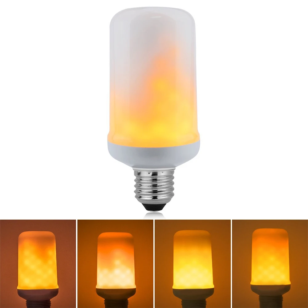 1/2/5X E27 12 Вт 99 шт. 2835 SMD светодиодный светильник с эффектом ночного пламени