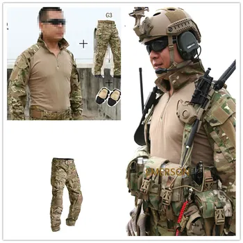 2017NEW Emerson BDU G3 форма рубашка с длинным рукавом, брюки и наколенники ВВС, военный армейский Мультикам костюм CP MC Multi-cam