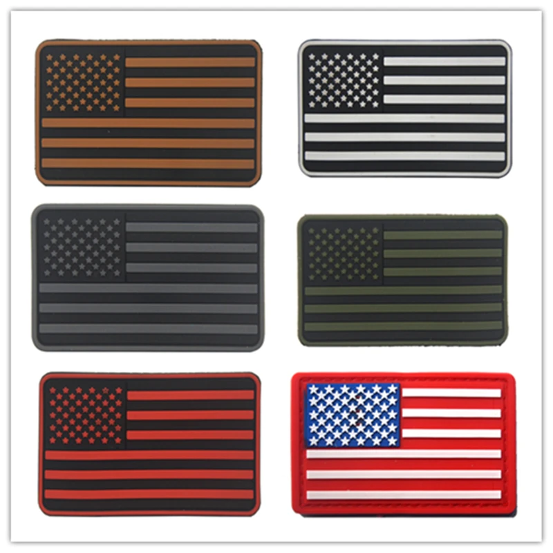 AHYONNIEX 1 шт. ПВХ материал США флаг страны патч игровой сцены мультфильм 3D наклейка для куртки Джинса сумки одежды сделай сам