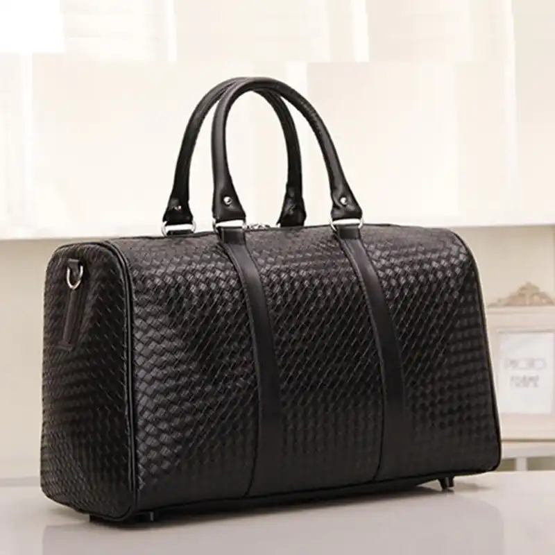 faux leather travel bag