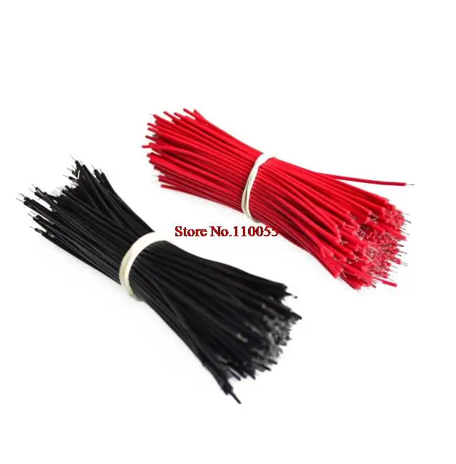 

100pcs Breadboard Jumper Cable Wires Tinned 0.96cm Black & Red _wire