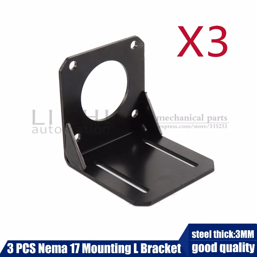 

Free shipping 3PCS NEMA 17 Mounting L Bracket Mount Step Stepping 775 Spindle Motor Reduction gear motor Mounting L Bracket