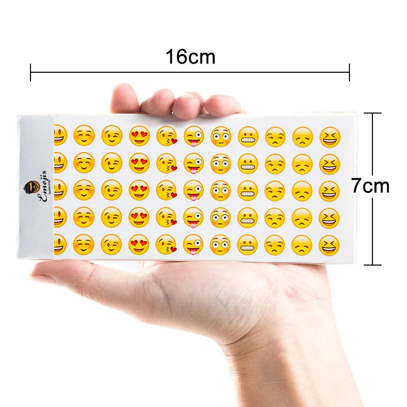12 Sheets/Lot Emoji Stickers Mini Smile Face Sticker Emoji Message For Notebook School Children Stickers DIY Diary Decoration