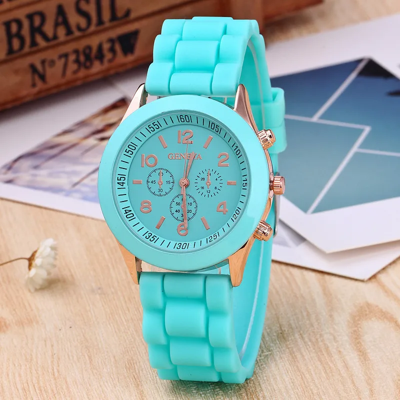Топ люксовый бренд Модные военные кварцевые часы для мужчин и женщин спортивные наручные часы Часы мужские Relogio Masculino 8A86 - Цвет: Mint Green