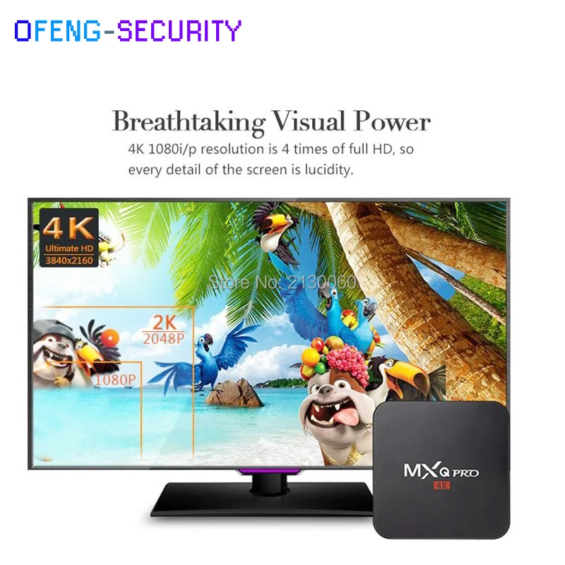 ТВ приставка MXQPRO 4K(905x) с bluetooth и стандартным Wi Fi 2 + 16 ГБ четырехъядерный процессор