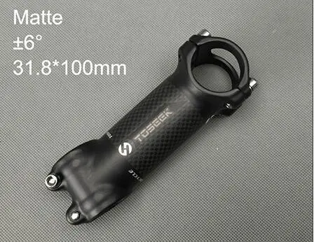 TOSEEK Aluminum bicycle carbon fiber mountain road bike MTB stem 6 / 17 degrees 31.8* 60 /70 /80 /90 /100 /110 /120mm - Цвет: 6 degrees 100mm