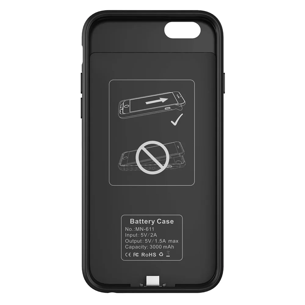 Black Color Wireless For iPhone7/8(3000mAh) For iPhone 7 8 Plus(4000mAh) Back Clip Battery Charger Case Power Bank Mobile Phone Black Color Wireless For iPhone7/8(3000mAh) For iPhone 7 8 Plus(4000mAh) Back Clip Battery Charger Case Power Bank Mobile Phone