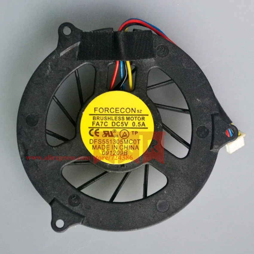100% Новый охлаждающий вентилятор для DELL Studio 1535 1536 1537 1555 1556 PP33L PP33 DFS541305MH0T F7B1 кулер