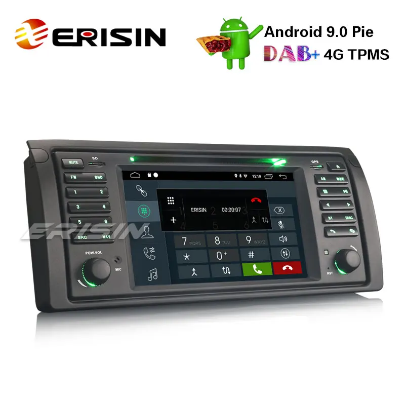 Perfect Erisin ES2953B 7" DAB+ Android 9.0 Car Stereo GPS WiFi DVR TPMS for BMW 5 Series E39 E53 X5 M5 Sat Nav 1
