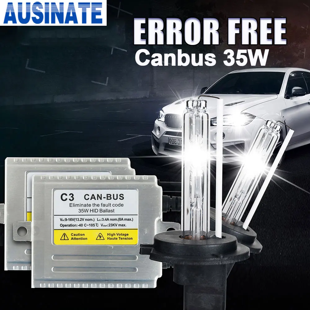 Набор ксеноновых ламп C3 Canbus H7 35 Вт HID лампы H1 H3 H4 H11 9005 9006 881 D2S ксеноновые 4300 k 5000 K 6000