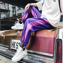 Новые цветные повседневные штаны для мужчин и женщин, летние спортивные штаны с рисунком, нейлоновые брюки для отдыха