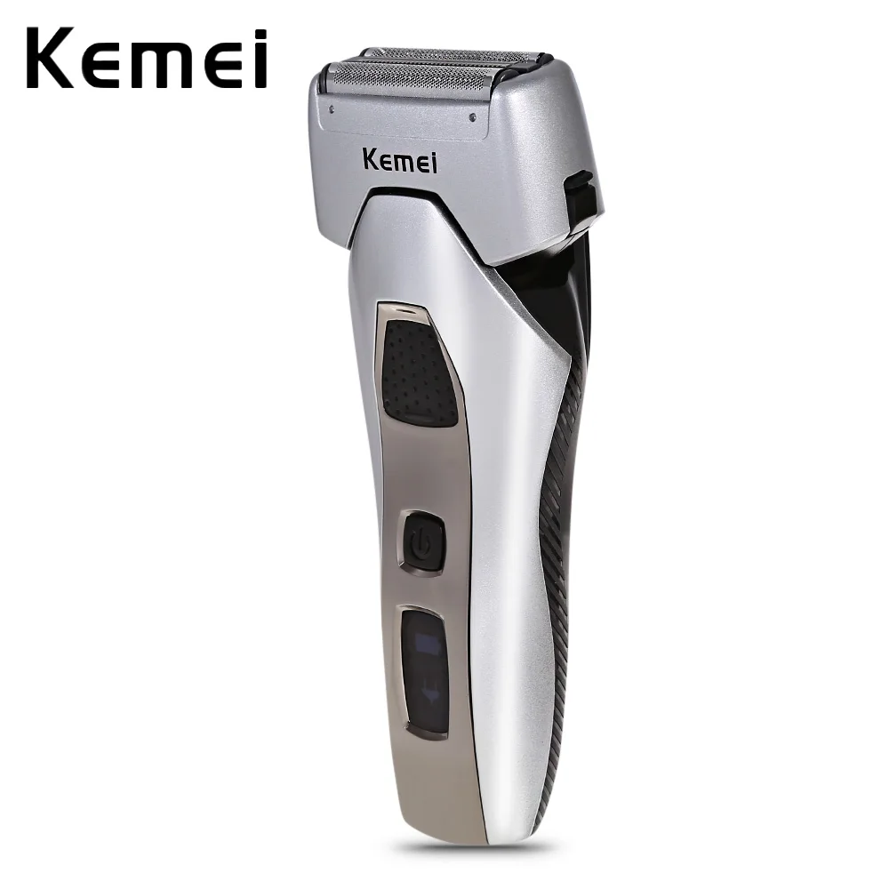 

Kemei KM-1619 Double Blade Floating Reciprocating Waterproof Rechargeable Men Electric Shaver IPX 6 Waterproof Shaver Machine